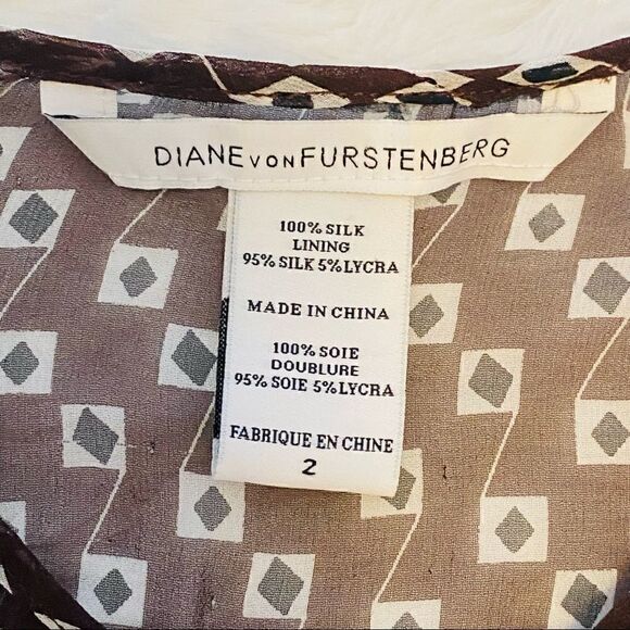 Diane von Furstenberg Pwerleman Blouse size 2 with silk tank top - Picture 9 of 13
